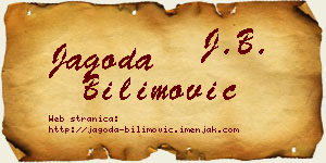 Jagoda Bilimović vizit kartica